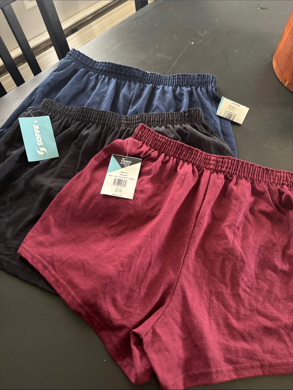 Soffe Women's Shorts Set - Burgundy, Black, Navy